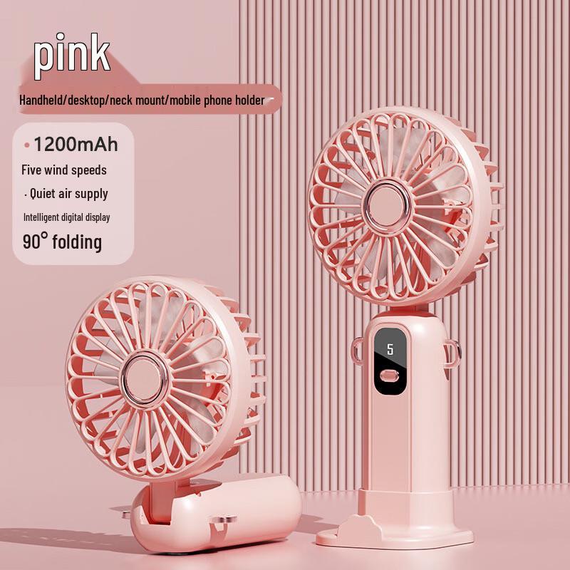 Portable Foldable Digital Display Handheld Mini Fan
