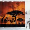 Funny Animal Shower Curtain Giraffe Jungle Safari Tropic African Wildlife Black and White Modern Designer Cool Bathroom Decor