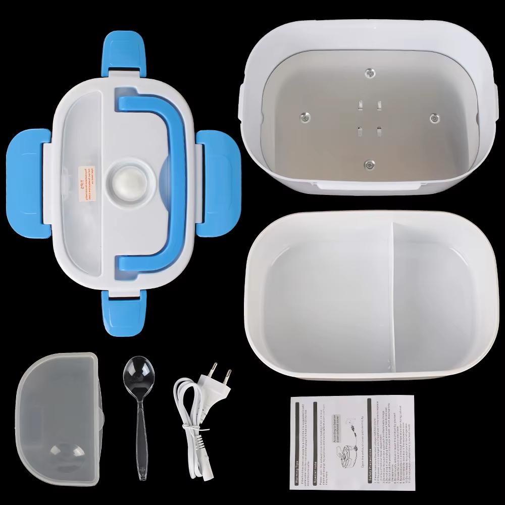Electric Heated Lunch Box Fast Heating 12V 220V EU Plug Dinnerware Food Warmer Container Travel Car Work Portable Heat Bento Box