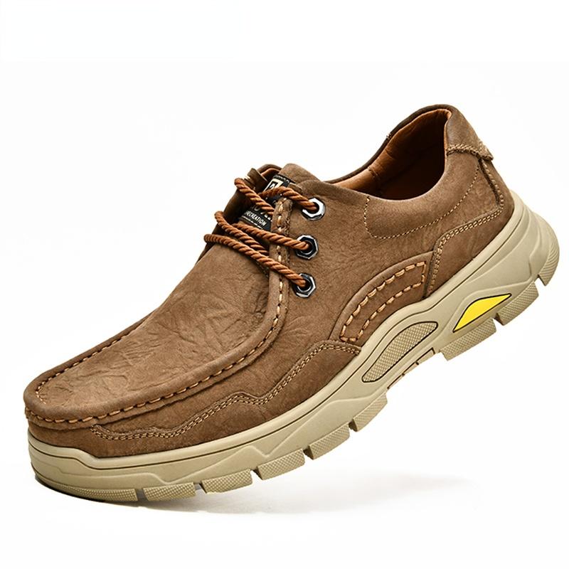 Men Shoes Genuine Leather Flats Men Loafers High Quality Outdoor Men Sneakers Rubber Male Casual Shoes