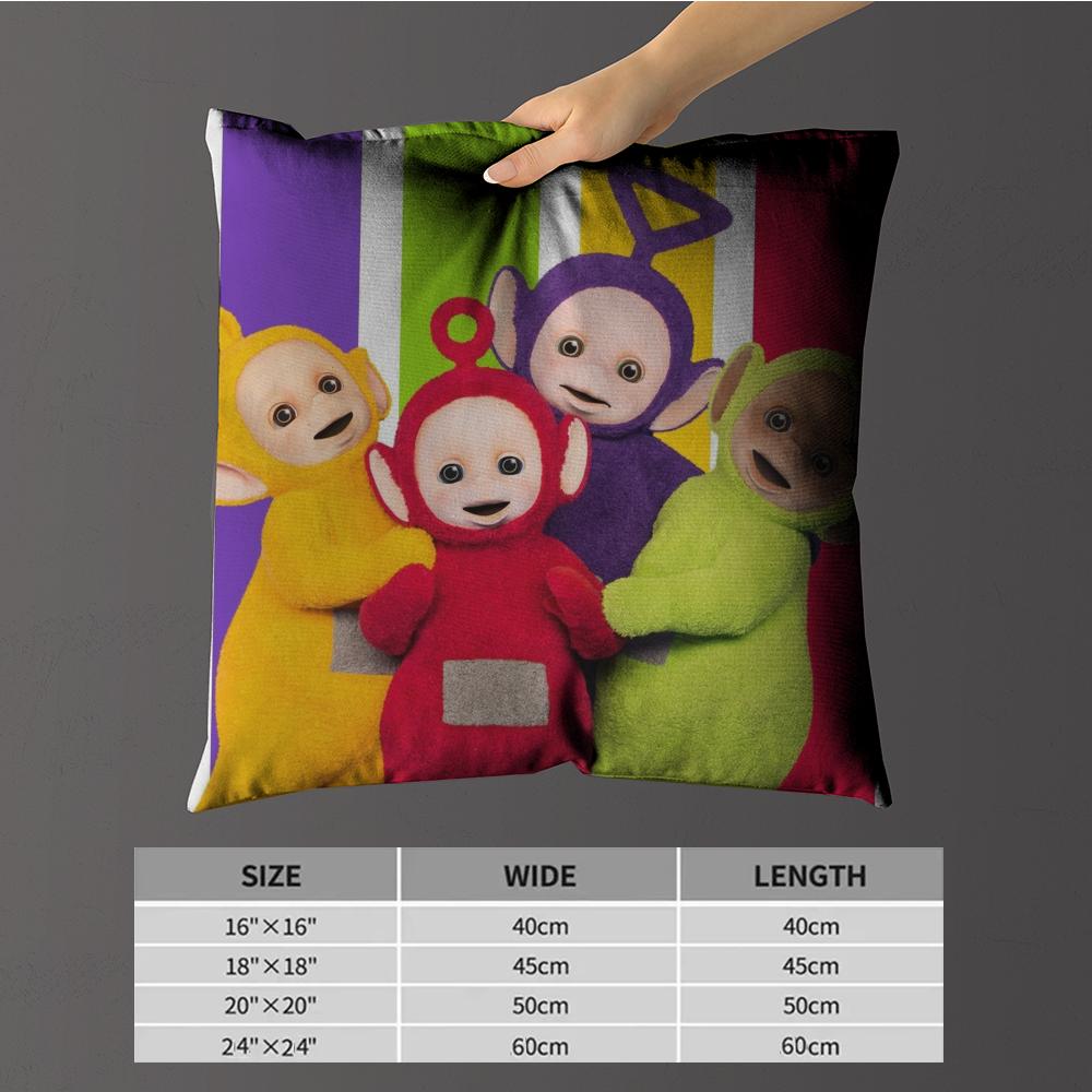 Federa cuscino lussuosa per ufficio domestico, decorativa per divano, cuscini per sedile auto multi-formato, federe cuscino t-Teletubbie-s