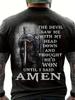 Amen Christian Knight T Shirt Religious Faith Armor of God Tee