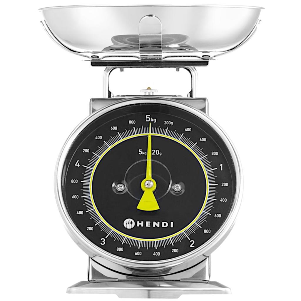 Analog kitchen scale with steel pan 5 kg