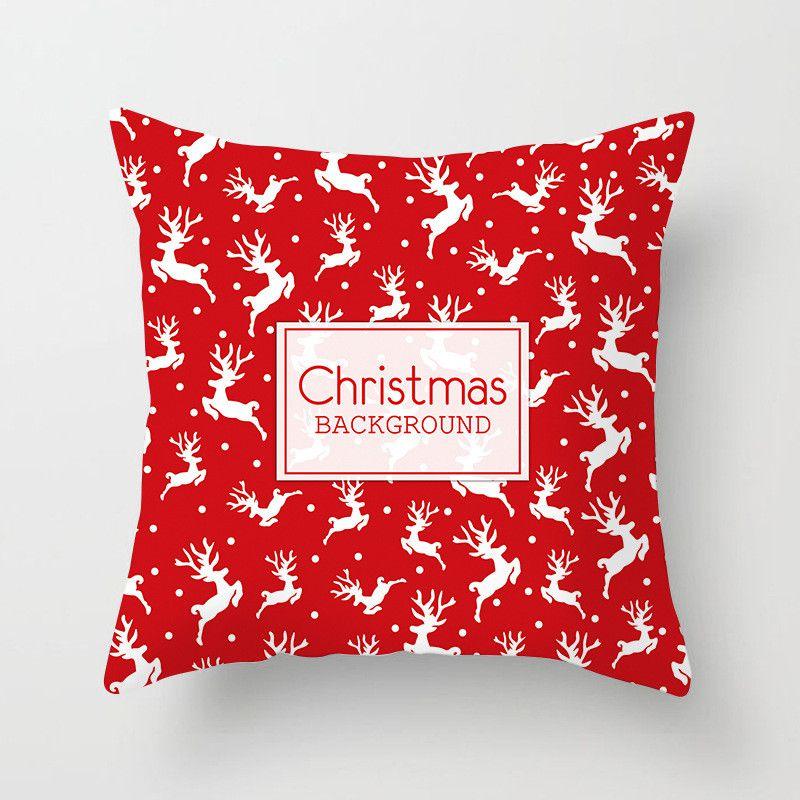 Luxurious Peach Skin Velvet Christmas Cushion Cover With Invisible Zipper Design