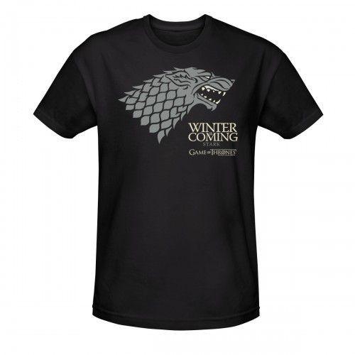 Game Of Thrones Stark Logo Mens Black T Shirt Game Of Thrones Classic Tee S