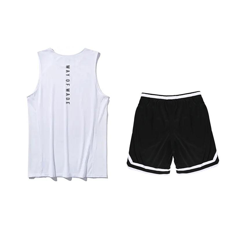 Li Ning Letter Logo Quick-Dry Comfortable Fashion Sleeveless Vest Casual Sports Set Unisex Sports Set YVSV031-2+YAPV001-1