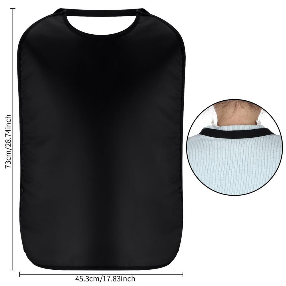

Adult Bibs For Seniors Elastic Waterproof Adult Dining Bibs Crumb Catcher Washable Feeding Apron For Hospital Seafood Dining чёрный