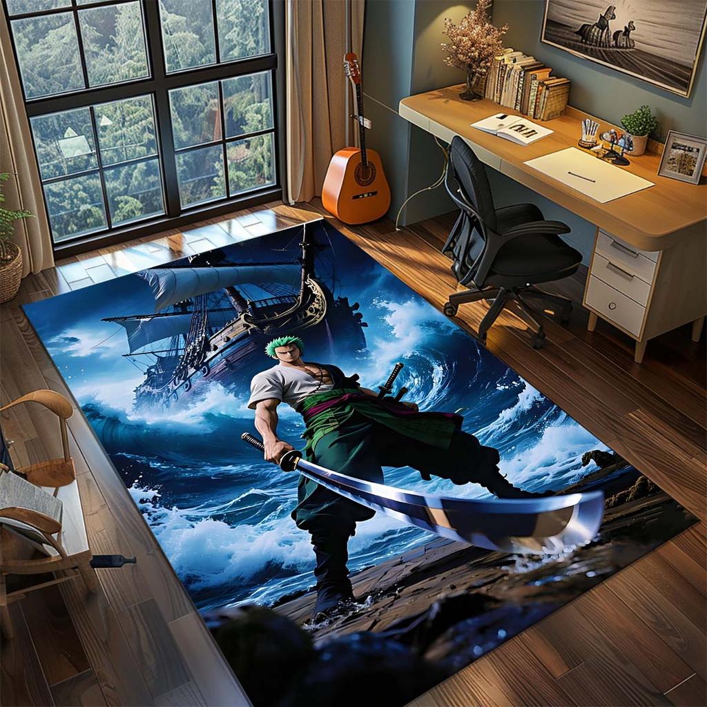 One Piece Anime Rug Carpet Large Area Rug Non Slip Washable Floor Mat Gamer Room Bedroom Home Decor -QJY