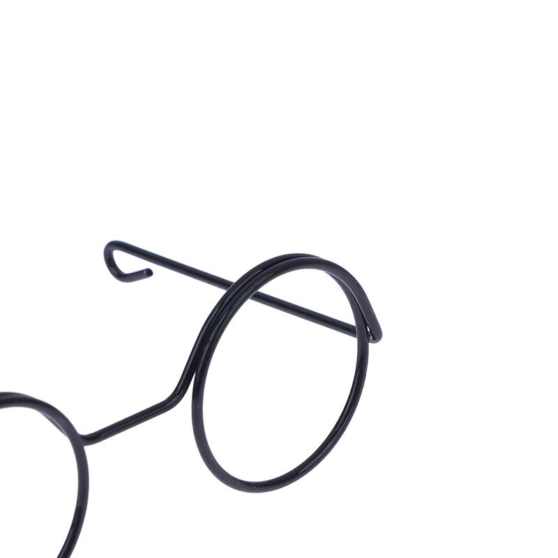 5 ks Miniaturní brýle Kovový kulatý rám Bez čoček Brýle Hračka Retro Panenka Brýle DIY Panenka Oblečení Doplňky Brýle