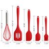 5Pcs Silicone Baking Utensils Set Non-Stick Silicone Cake Spatula Cooking Shovel Whisk Oil Brush Flexible Kitchen Utensils Sets