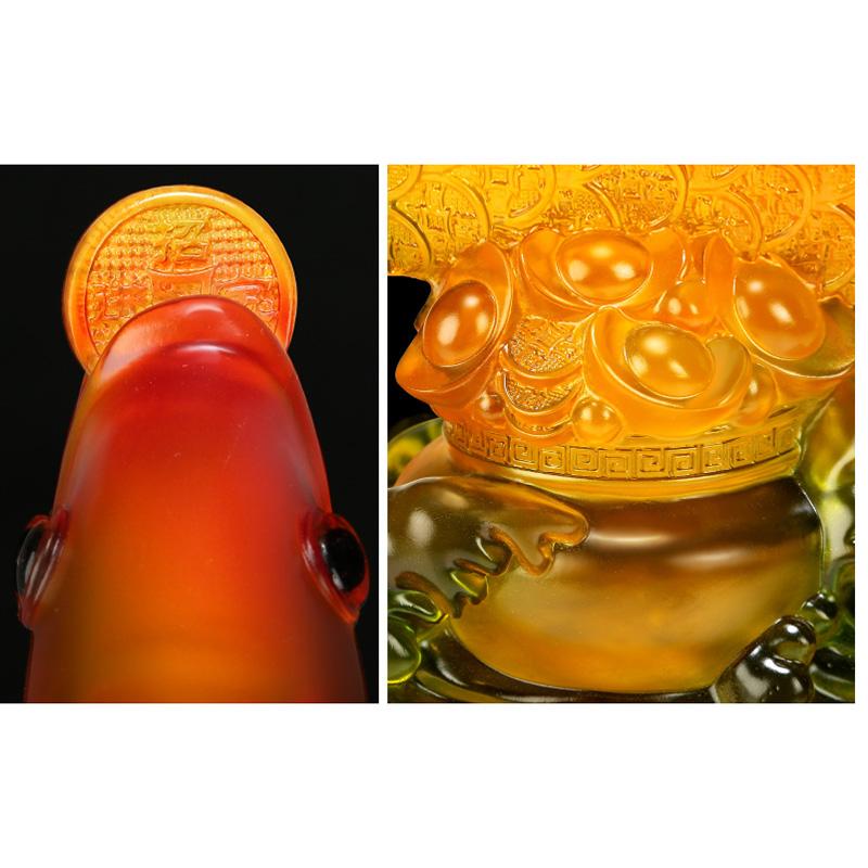 Arowana Decorative  Mascot Statue Resin Sculpture Luxury Home Room Office Wealth Gathering Statue  High Quality Gift