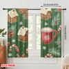 2 Stück, 2D-Flachdruck Vorhänge&Fensterdekoration Lebkuchenhaus Süßigkeiten Tasse (3) Vielseitiges Polyester (ohne Stange) Zimmer Dekor