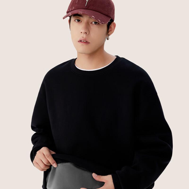 MINISO Fleece-Lined Casual Sportswear Set for Men