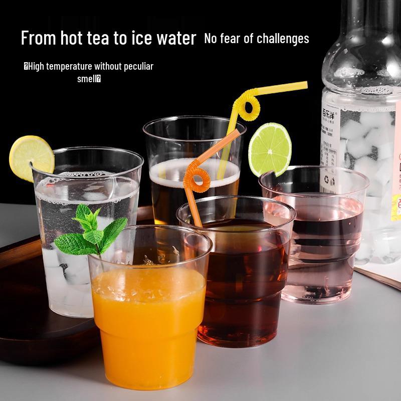 Disposable Crystal Clear Plastic Cups for Commercial and Household Use