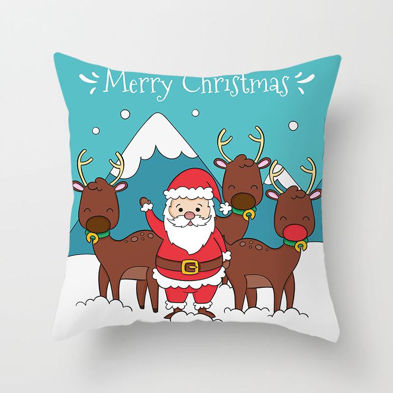 Cartoon Christmas Throw Polštář Set Santa Claus Sofa Gift Home Decor povlak na polštář Vánoční dárek povlak na polštář