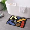 1PC Playful Cartoon Pets Kitchen Rug Non-Slip Door Mat Pop Design Bathroom Rug Bath Mat Carpet for Home Sink Laundry Decor