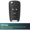 FEYOUN Key Fob Cover Compatible With Buick Encore Chevy Chevrolet Camaro Equinox Impala Sonic Trax GMC Terrain Flip 4 Buttons TPU Remote Keyless Key