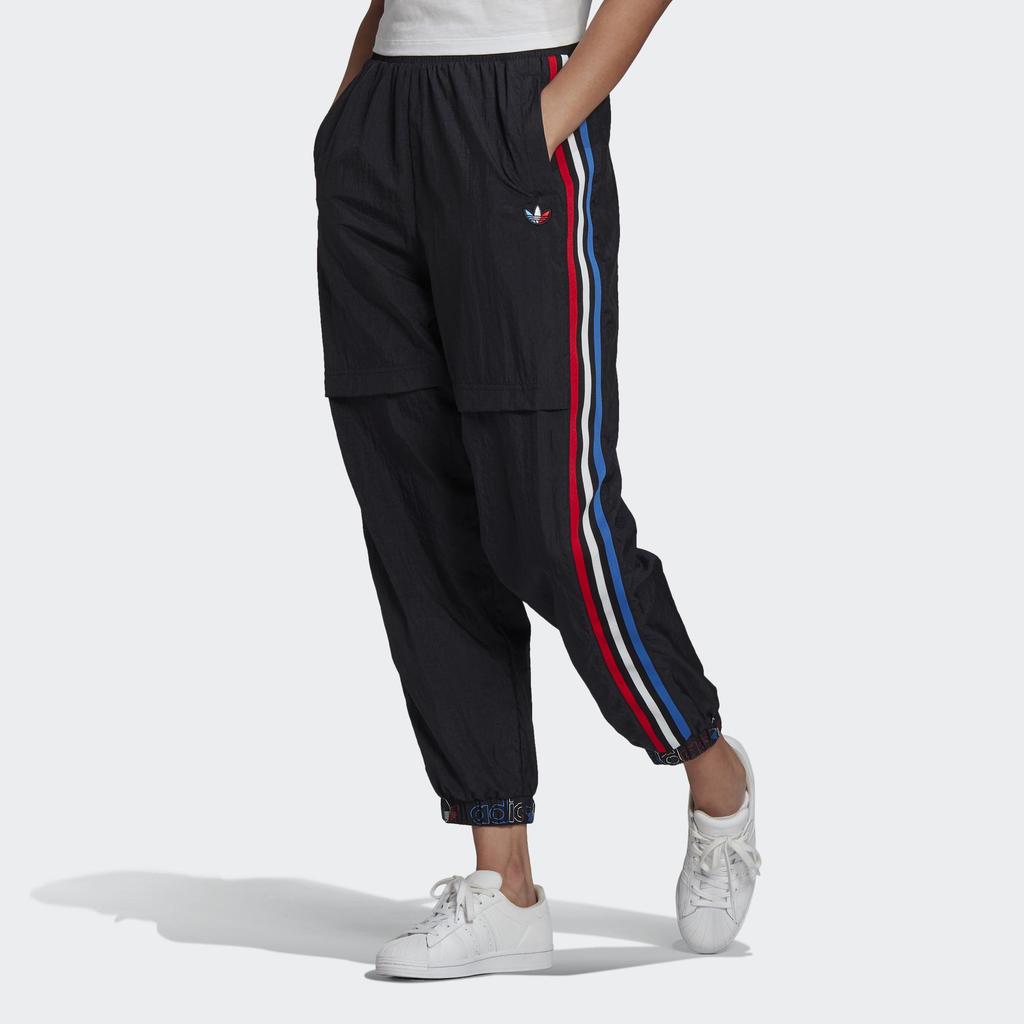 Adidas Originals Adicolor Japan Track Color Block Striped Retro Sports Jogger Pants Women Bottoms Black GT8466