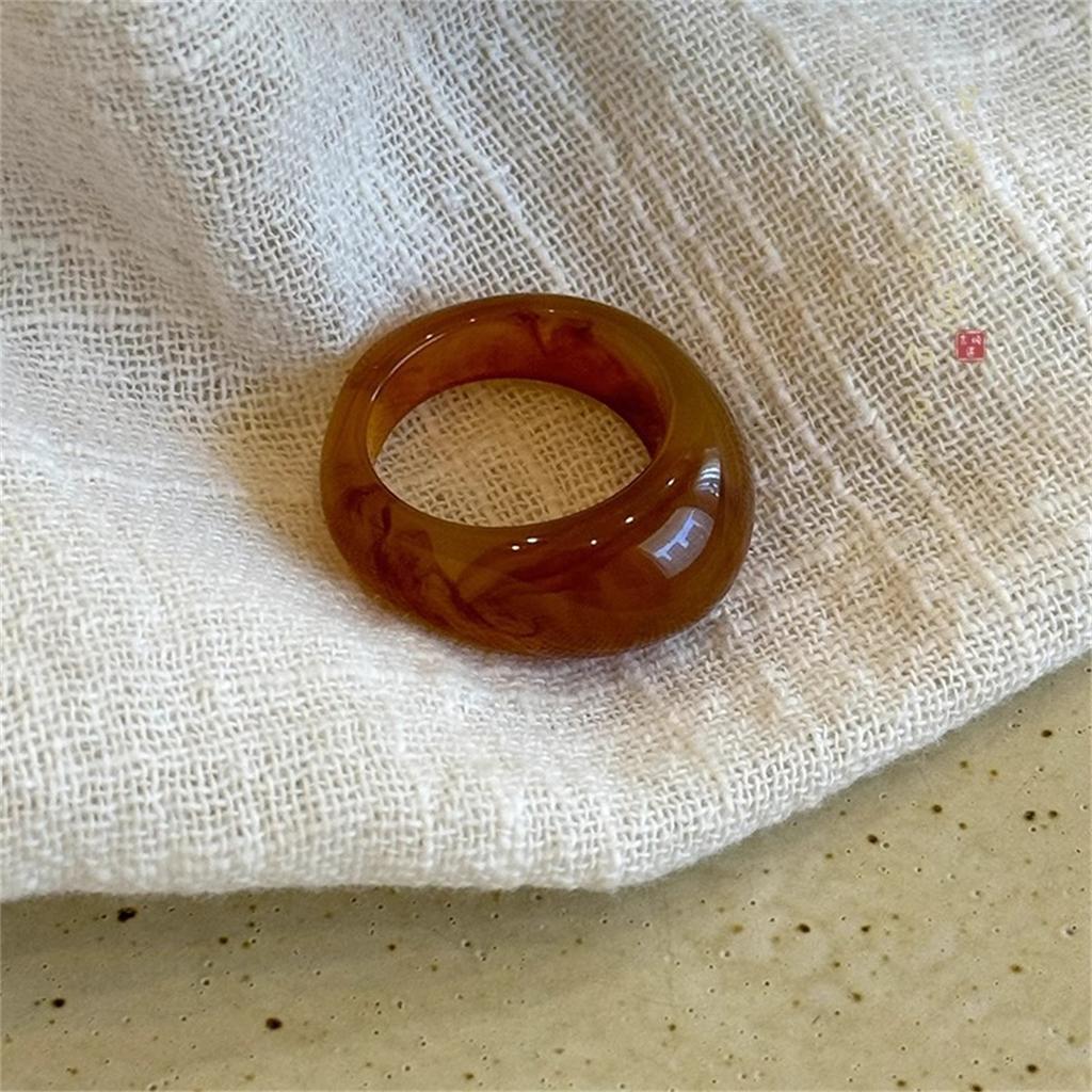 Nieuwe Mode Effen Kleur Zoet Transparant Bloem Acryl Hars Kralen Geometrisch Onregelmatig Ringen Vrouwen Meisjes Feest Sieraden Ringen