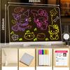 Acrylic Clear Light Up Drawing Board,Glow Erasable Memo Led Magic Board , Kids Diy Toys , With 7 Color Markers Pen And Stand