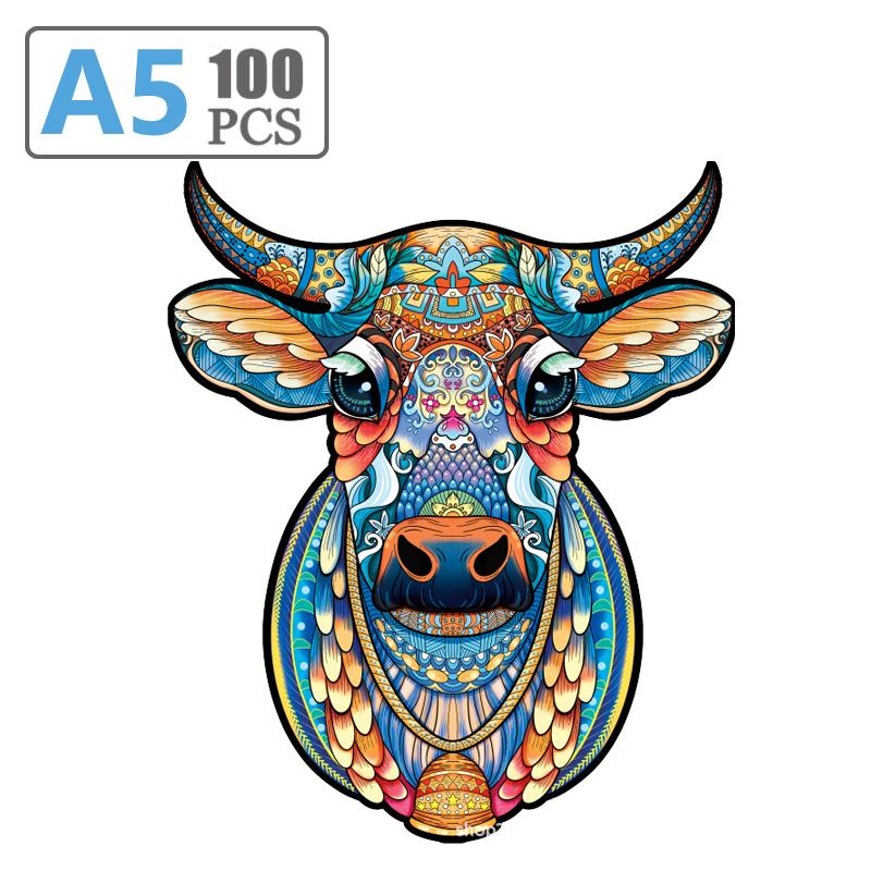 Jigsaw Wooden PuzzleI Rregular Shape Wooden Animal Puzzle Popular Animal Board Group Toys Children Adult Puzzle Game Toys