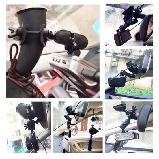 Vysoce kvalitní držák zpětného zrcátka odolný černý stabilní