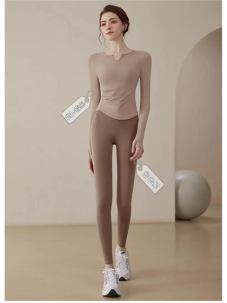 Damen Schnelltrocknendes Langarm-Top zum Abnehmen für Yoga & Pilates