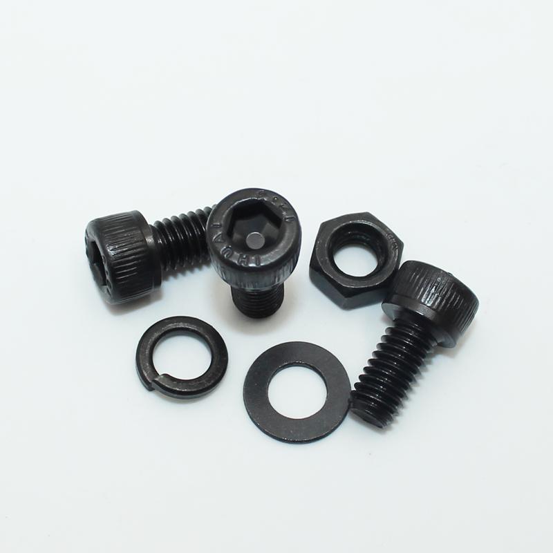 Black 2500P Hex Socket Head Screws Set M2 M2.5 M3 M4 M5 M6 DIN912 12.9 Allen Screw Nut Steel Button Head Socket Cap Bolt Nuts