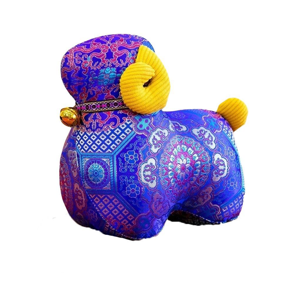 Year of The Sheep Chinese Zodiac Sheep Toy Soft Fluffy Animal Mascot Chinese New Year Gift