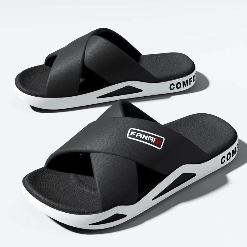 Herren Pantoffeln Bequeme Freizeit Badezimmer Pantoffeln Haus Innen und Strand Pantoffeln