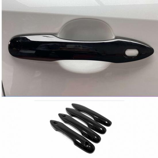 For Toyota Corolla Cross  Bright black Front Door Handles Cover Trim