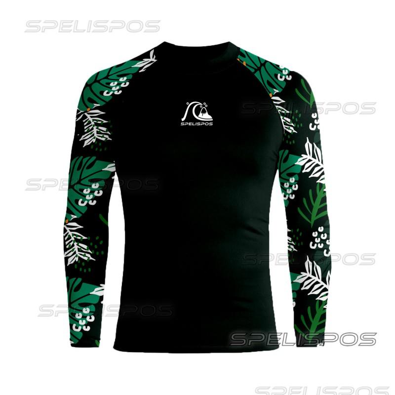 Herren UPF 50 Langarm Rash Guard Badeshirt Surfen Tauchen Strand Sonnenschutz Schnelltrocknend Sportoberteil