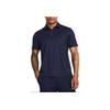 Under Armour Tour Tips Solid Color Sports Casual Short Sleeve Polo Shirt Men Polo Shirts Blue 1385128-410