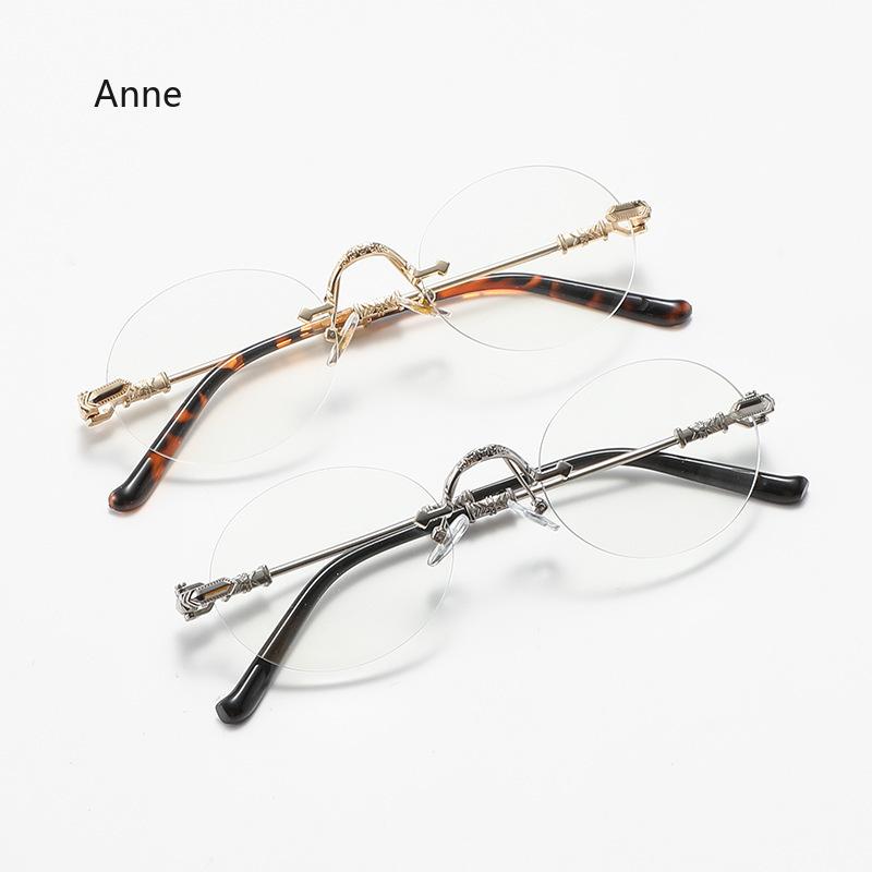 Photosensitive Color-changing Frameless Edge-cut Glasses Trendy Large Frame Anti-blue Light Myopia Glasses gafas de lectura