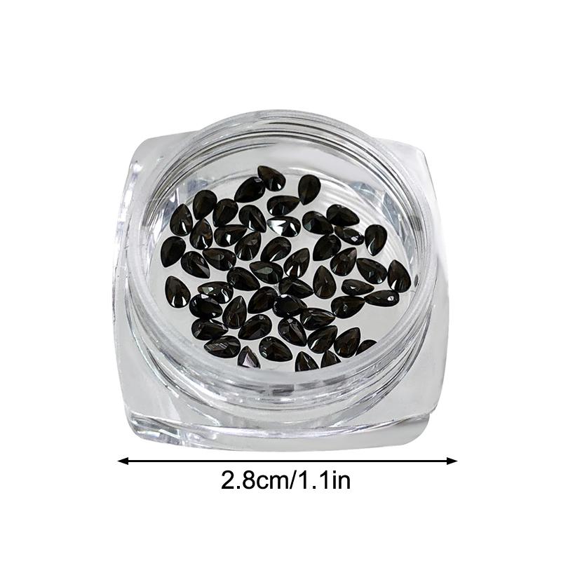 50Pcs Teardrop Shape Mini Flat Bottom Diamond Nail Art Accessories Super Flash Mixed   Nail Art Accessories