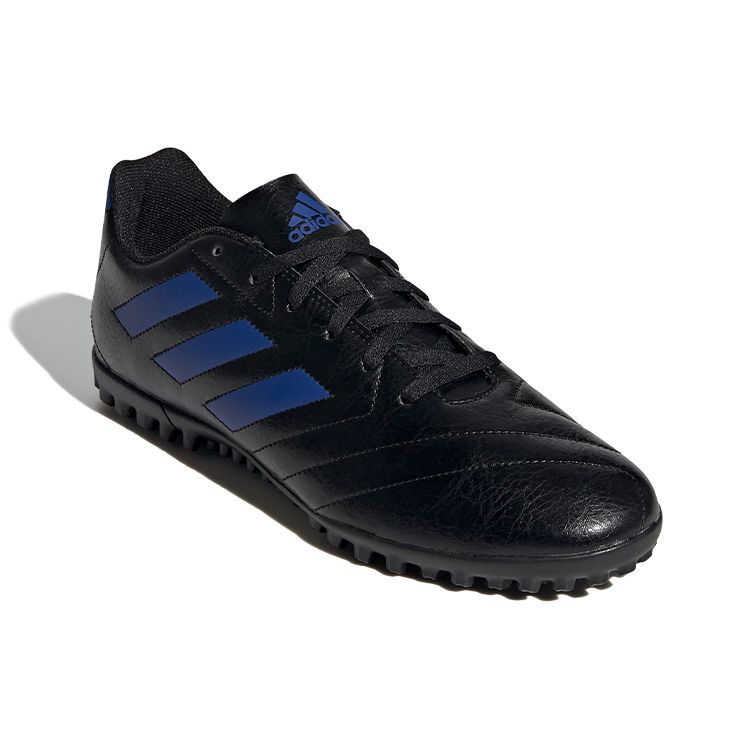 Adidas Goletto 7 VII Lightweight Lace-Up TF (Rubber Studs) Firm Ground Artificial Turf Non-Slip Soccer Shoes Men Soccer Shoes Black Blue FV8705
