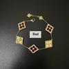 Five-flower Bracelet for Women Four-leaf Clover Bracelet Classy Flower-encrusted Bracelet
