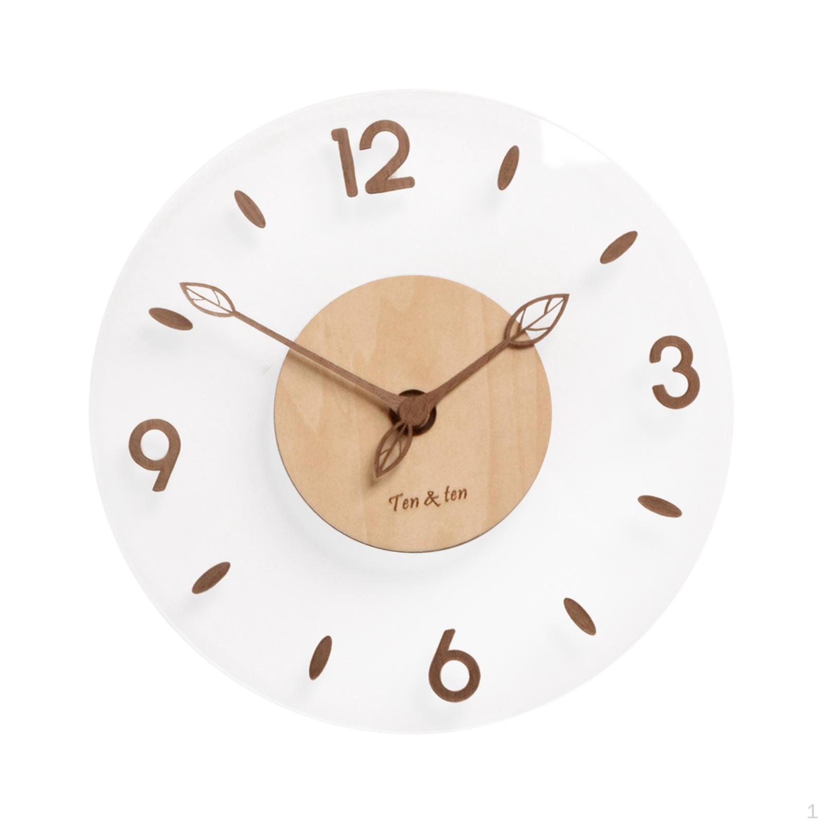Acrylic Clock Silent Non Ticking Clocks for Dining Room Decoration 12inch