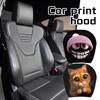 2Pcs Universal Car Seat Cover Santa Claus Breathable Car Headrest Cover Dust-proof Elastic Car Seat Headrest