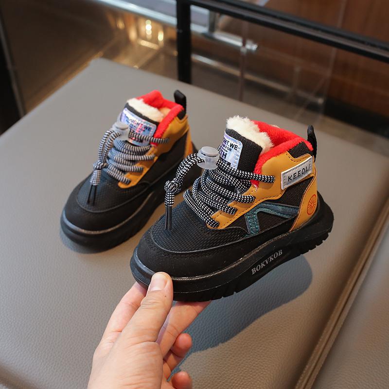 Winter Children Casual Shoes for Girls Boys Korean Style Soft Bottom Anti-slippery Versatile Ankle Shoes