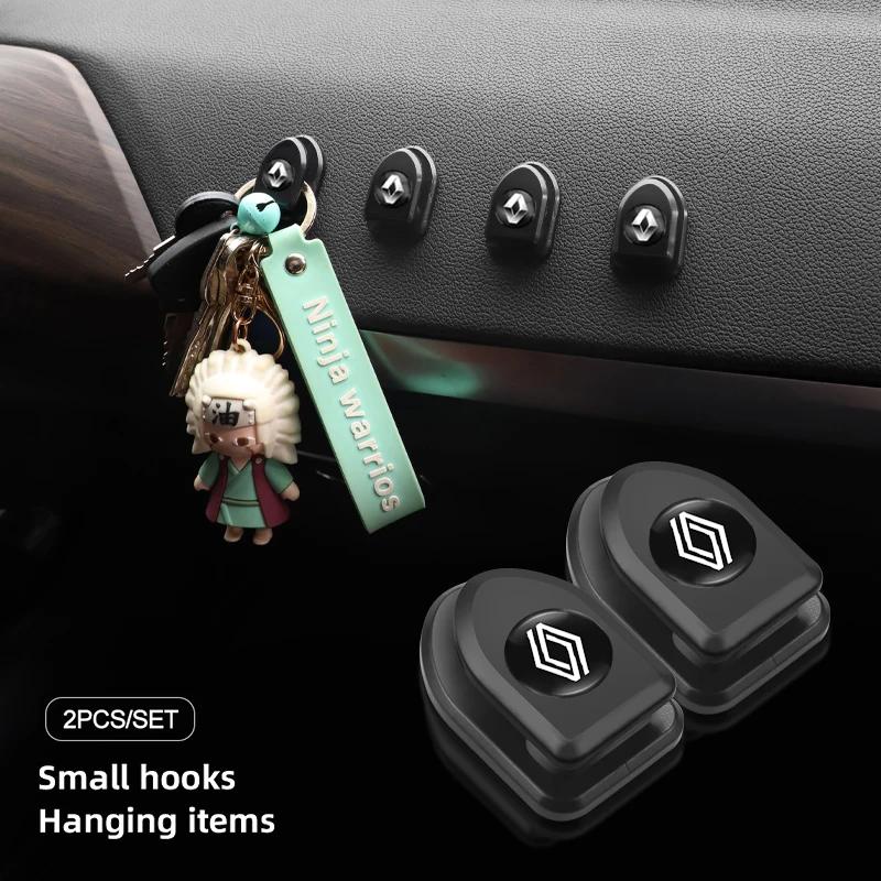 2Pcs Car Storage Hooks Holder Clips Interior For Renault Kadjar Clio Megane Koleos Espace QM6 Captur Scenic Laguna ZOE Fluence t333