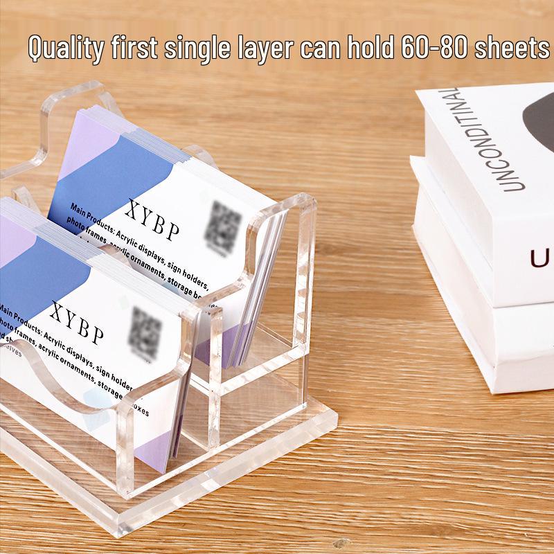 Acrylic Business Card Holder Multi-layer Storage Box - Desktop Stand