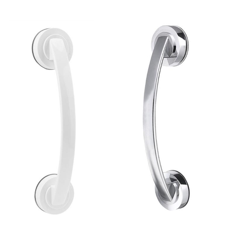 1PC Wall Suction Cup Grab Bar Self-Adhesive Hook Balance Assist Bar Bath Shower Pull Securely Attached Grab Bar Support
