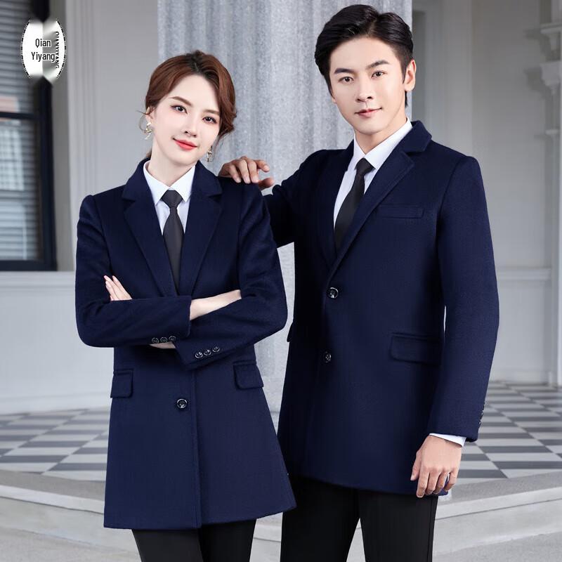 Qianyiyang Unisex Wool Blend Professional Winter Coat