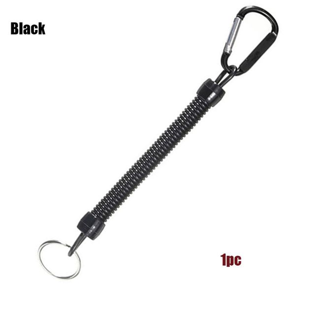 

Climbing Button Carabiner Anti-Lost Spring Rope Outdoor Mountaineering Lost Rope Lure Fishing Gear Fishing Accessories Fishing чёрный
