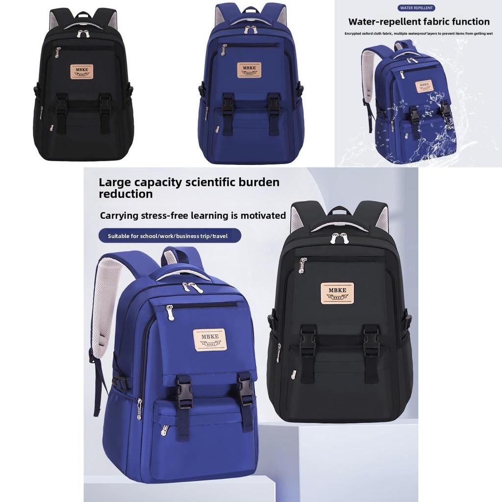 Unisex Oxford Cloth Large Capacity Mbke Letter School Backpack With Antiwater Tech For Education Use