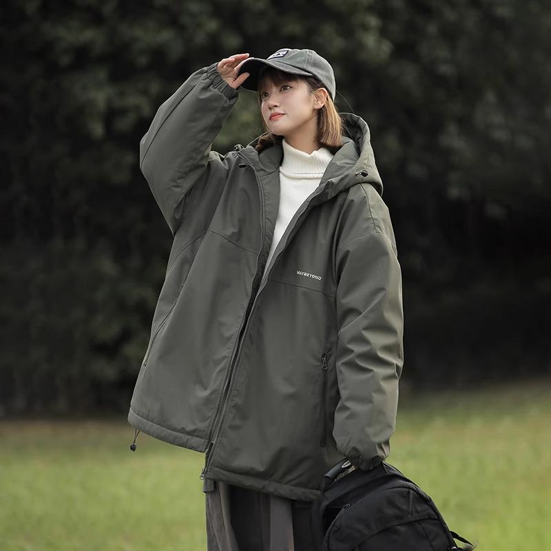 Unisex vodoodpudivá retro větrovka pro páry - ležérní, volná, jarní/podzimní outdoorové oblečení
