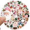 50PCS Christmas Theme Stickers Xmas Holiday Party Sticker Vinyl Waterproof Non-Repeating Decals for Scrapbook Water Bottles