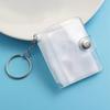 Storage Book Mini Photo Album Keychain with Snap Button Design Portable 16-24 Photo Capacity