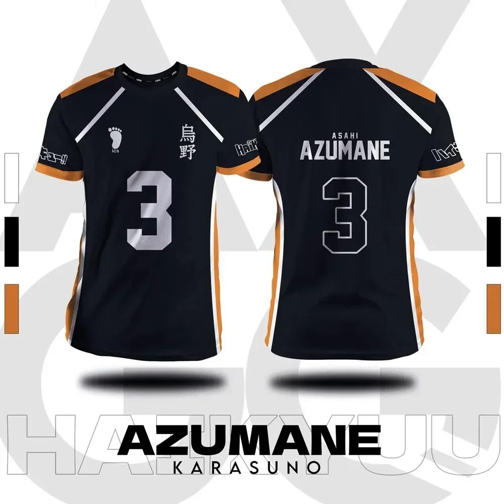 Haikyuu Fukurodani Hinata Cartoon Anime Cosplay Pánské tričko s krátkým rukávem Dětské tričko Oblečení Unisex Topy Nové módní dámské tričko